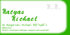 matyas michael business card